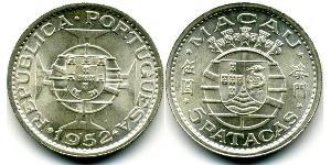 5 Патака Португалия / Макао (1862 - 1999) Серебро 