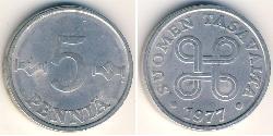 5 Пені Фінляндія (1917 - ) Алюміній 