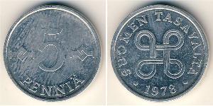 5 Пені Фінляндія (1917 - ) Алюміній 