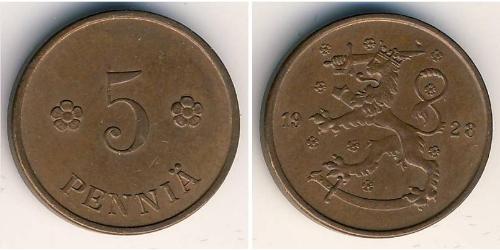 5 Пені Фінляндія (1917 - ) Бронза 