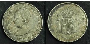 5 Песета Королевство Испания (1874 - 1931) Серебро Alfonso XIII of Spain (1886 - 1941)