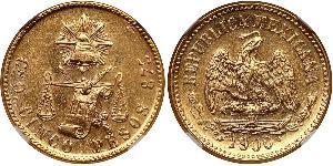 5 Песо Мексиканські Сполучені Штати (1867 - ) Золото 
