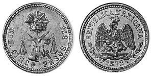 5 Песо Мексиканські Сполучені Штати (1867 - ) Золото 