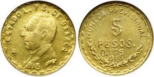 5 Песо Мексиканські Сполучені Штати (1867 - ) Золото 