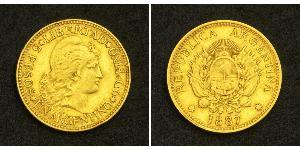 5 Песо Республіка Аргентина (1861 - ) Золото 