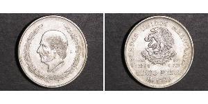 5 Песо Second Federal Republic of Mexico (1846 - 1863) Срібло Miguel Hidalgo
