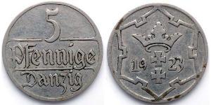 5 Пфенниг Gdansk (1920-1939)  