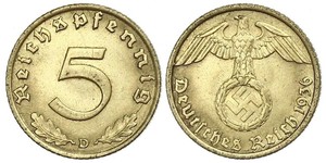 5 Пфенниг Третий рейх (1933-1945)  