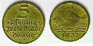 5 Пфенниг Gdansk (1920-1939) Алюминий/Бронза 