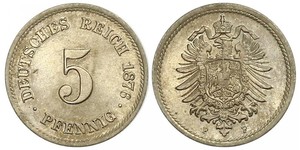 5 Пфеніг Німецька імперія (1871-1918)  