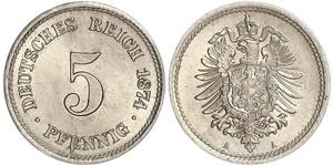 5 Пфеніг Німецька імперія (1871-1918)  