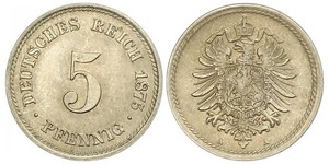5 Пфеніг Німецька імперія (1871-1918)  