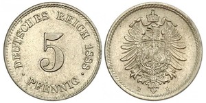 5 Пфеніг Німецька імперія (1871-1918)  