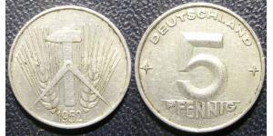 5 Пфеніг Німецька Демократична Республіка (1949-1990) Алюміній 