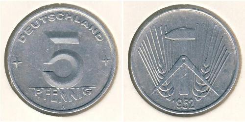 5 Пфеніг Німецька Демократична Республіка (1949-1990) Алюміній 