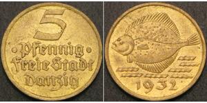 5 Пфеніг Gdansk (1920-1939) Бронза/Алюміній 