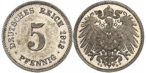 5 Пфеніг Німецька імперія (1871-1918) Нікель/Мідь 
