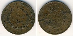 5 Рейс Азорські о-ви / Королівство Португалія (1139-1910) Мідь 