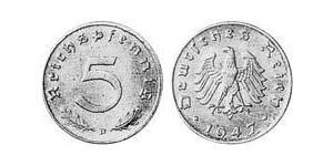 5 Рейхспфенниг Третий рейх (1933-1945) Цинк 