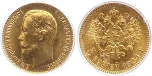 5 Рубль Російська імперія (1720-1917) Золото Микола II (1868-1918)