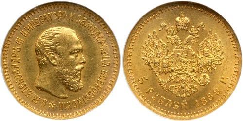 5 Рубль Російська імперія (1720-1917) Золото Олександр III (1845 -1894)