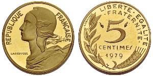 5 Сантім French Fifth Republic (1958 - ) Золото 