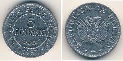 5 Centavo Bolivien (1825 - ) Kupfer/Nickel 