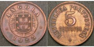 5 Сентаво  Portuguese Angola (1575-1975) / Португалія Бронза 