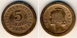 5 Сентаво Португалія / Кабо Верде (1456 - 1975) Бронза 
