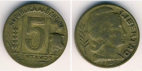 5 Сентаво Республіка Аргентина (1861 - ) Бронза 