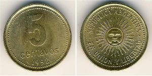 5 Сентаво Аргентинская Республика (1861 - ) Латунь 