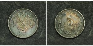 5 Сентаво Мексиканські Сполучені Штати (1867 - ) Срібло 