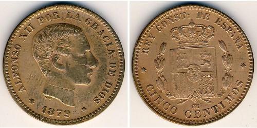 5 Сентімо Королівство Іспанія (1874 - 1931) Бронза 