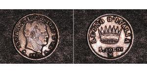 5 Сольдо Королевство Италия (наполеоновское) (1805–1814) Серебро Наполеон I(1769 - 1821)