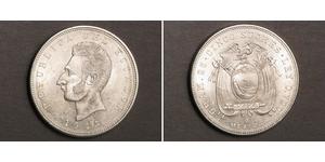 5 Сукре Эквадор (1830 - ) Серебро Сукре, Антонио Хосе (1795 - 1830)