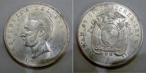 5 Сукре Эквадор (1830 - ) Серебро Сукре, Антонио Хосе (1795 - 1830)