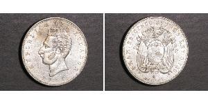 5 Сукре Эквадор (1830 - ) Серебро Сукре, Антонио Хосе (1795 - 1830)