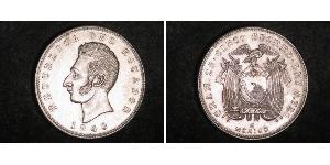 5 Сукре Эквадор (1830 - ) Серебро Сукре, Антонио Хосе (1795 - 1830)