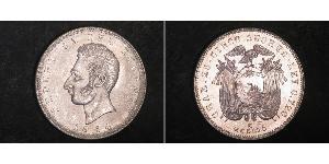 5 Сукре Эквадор (1830 - ) Серебро Сукре, Антонио Хосе (1795 - 1830)