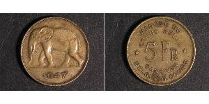 5 Франк Бельгійське Конго (1908 - 1960)  