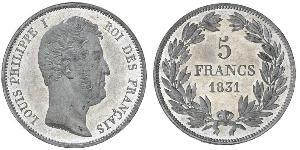 5 Франк Июльская монархия (1830-1848)  Луи-Филипп I (1773 -1850)