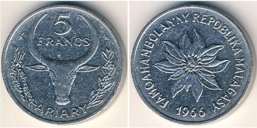 5 Франк Мадагаскар (1960 - ) Залізо 