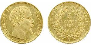 5 Франк Second French Empire (1852-1870) Золото Наполеон ІІІ Бонапарт (1808-1873)