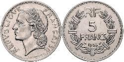 5 Франк Третья французская республика (1870-1940)  Никель 