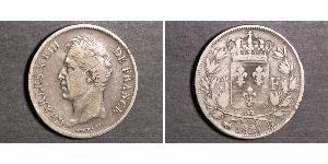 5 Франк Kingdom of France (1815-1830) Серебро Карл X король Франции (1757-1836)