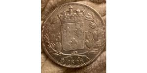 5 Франк Kingdom of France (1815-1830) Серебро Карл X король Франции (1757-1836)