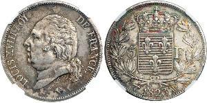 5 Франк Kingdom of France (1815-1830) Серебро 