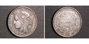 5 Франк Вторая французская республика (1848-1852) Серебро 