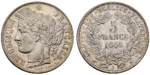 5 Франк Вторая французская республика (1848-1852) Серебро 
