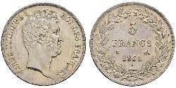 5 Франк Июльская монархия (1830-1848) Серебро Луи-Филипп I (1773 -1850)